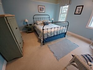The Ocracoke Room Queen Sized Bed View from Door | Inn on Bath Creek